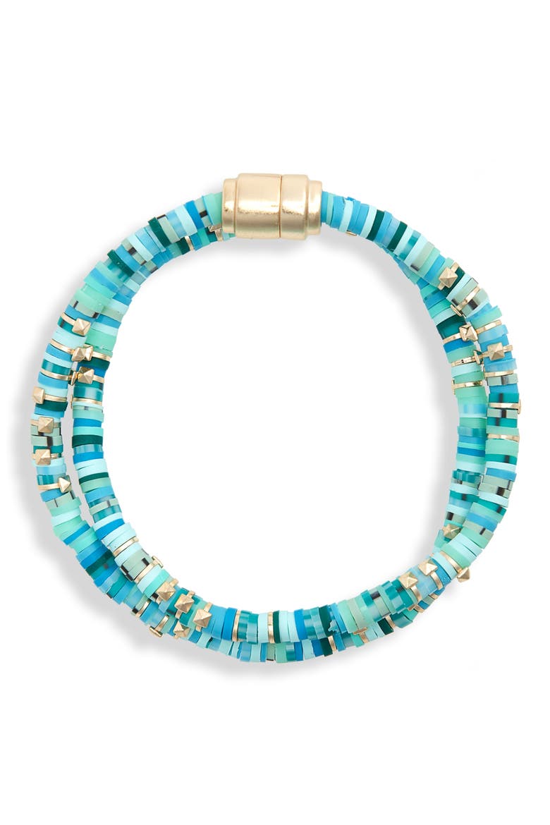 Reece Wrap Bracelet, Main, color, GOLD SEA GREEN MIX