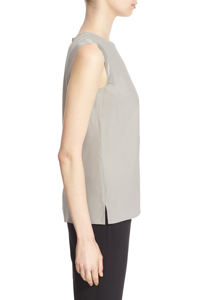 'Gayle' Matte Silk Tank, Alternate, color, PALE GREY