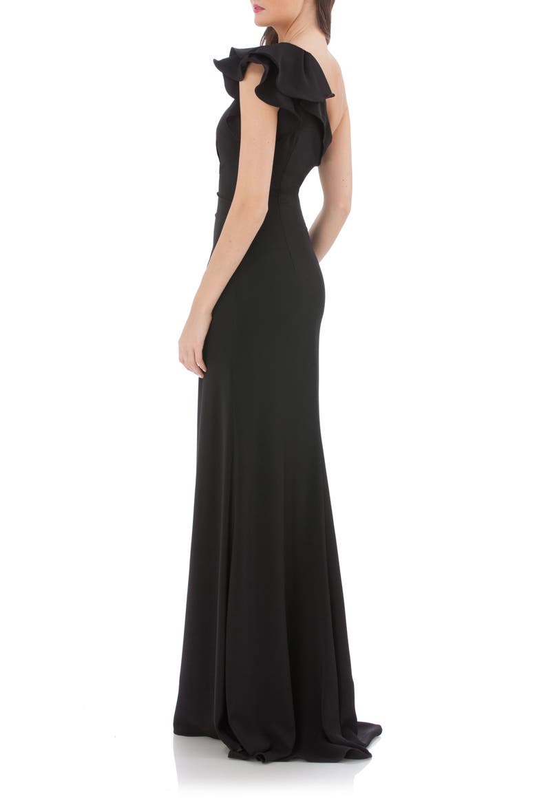 One-Shoulder Gown, Alternate, color, BLACK