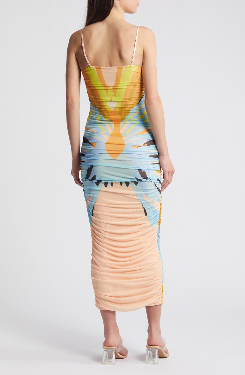 AFRM Hazel Abstract Print Mesh Dress, Alternate, color, 