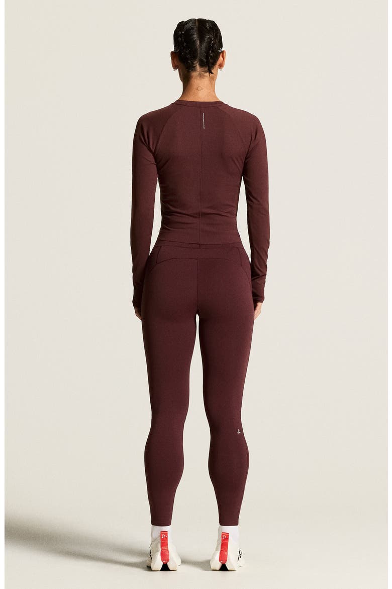 Hypervent High Waist Running Tights, Alternate, color, DARK FIG