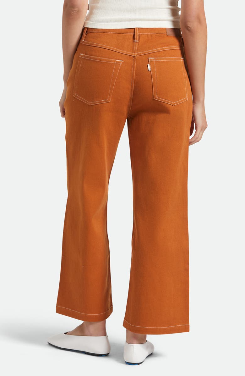 Brixton Margo Textured Cotton Crop Straight Leg Pants, Alternate, color, Rustic Caramel