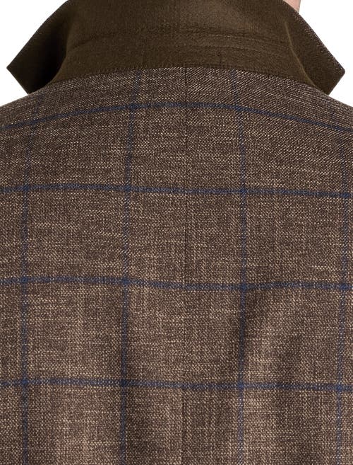 Michael Kors Big & Tall Windowpane Sport Coat In Tan