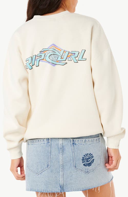 Rip Curl Pacific Cotton Blend Graphic Sweatshirt In Bone