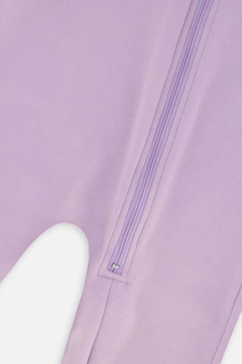 One Piece Asymmetric Zip Brushed Thermal Underwear, Alternate, color, Lavender