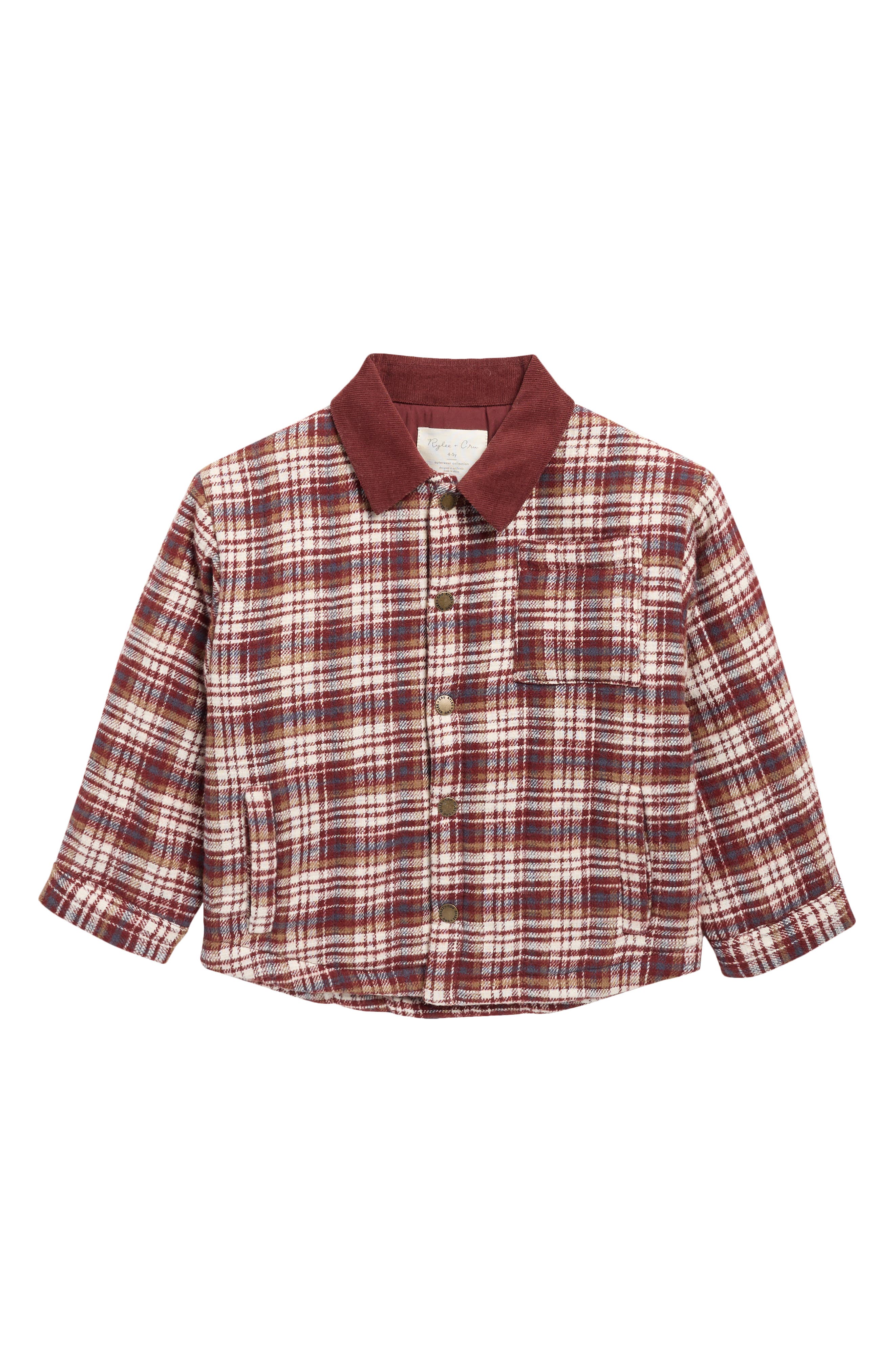Kids' Nashville Quilted Plaid Flannel Shirt Jacket