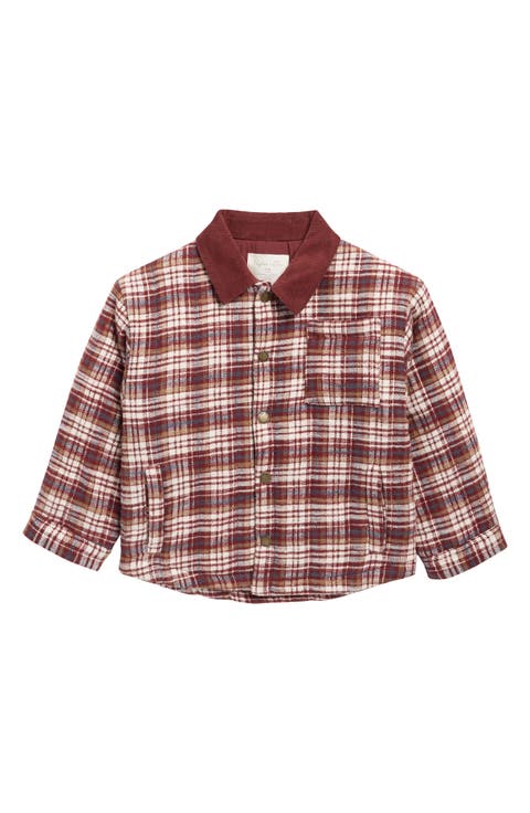 Kids' Nashville Quilted Plaid Flannel Shirt Jacket