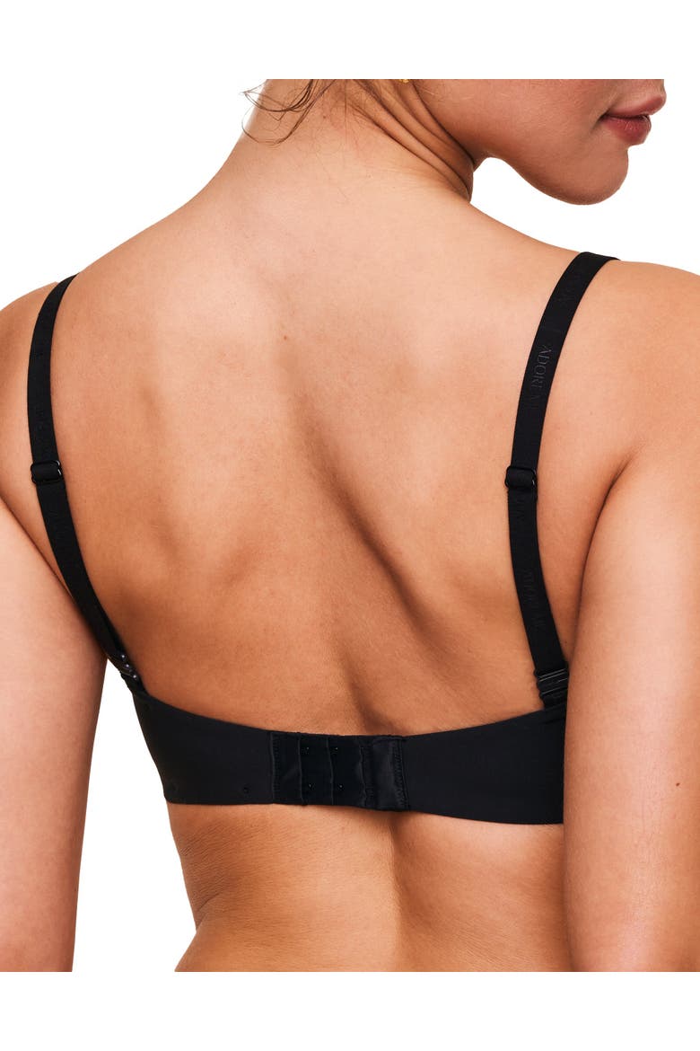 Valory Contour Plunge Bra, Alternate, color, Black