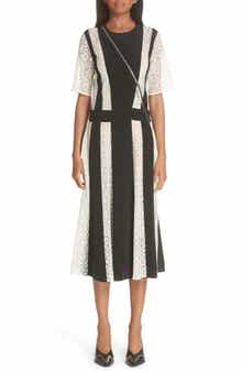 Stella McCartney Lace Stripe Silk Dress