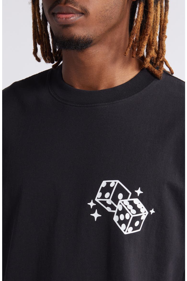 Dice Graphic T-Shirt (Nordstrom Exclusive), Alternate, color, BLACK