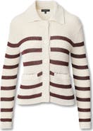 rag 
bone Costi Stripe Cotton Blend Cardigan