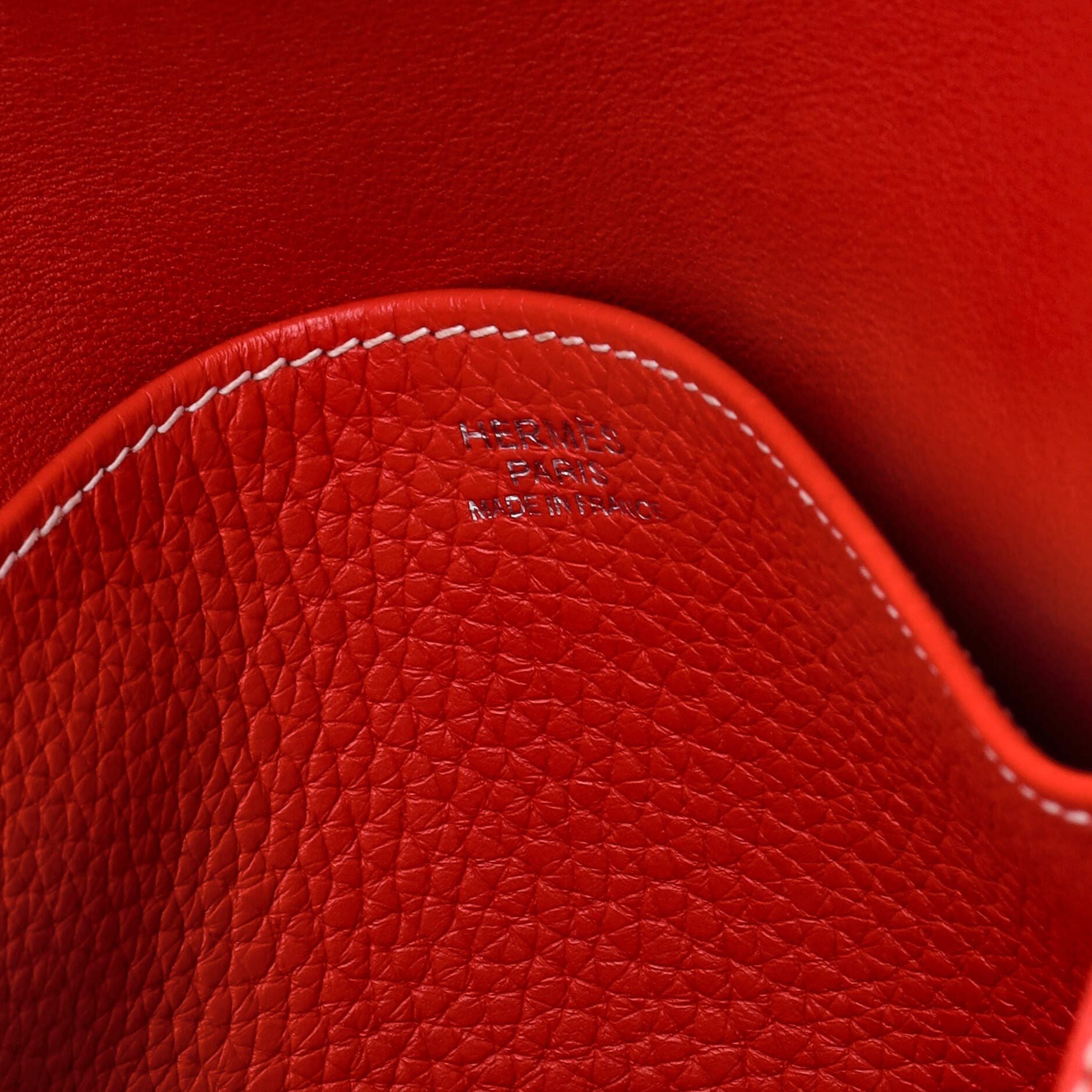 Pre-Owned Hermes Halzan Bag Clemence 31, Alternate, color, Rouge Casaque