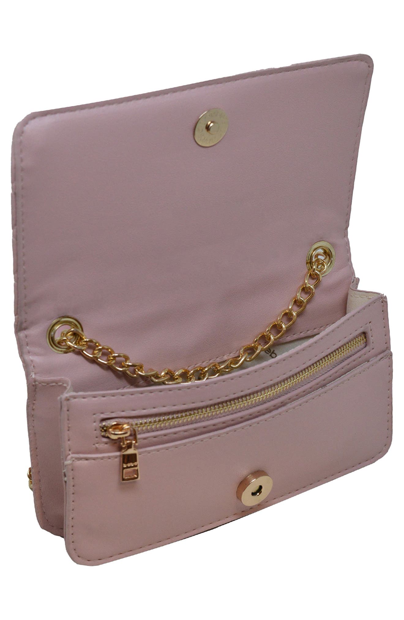 bebe Mini Sophia Crossbody Bag, Alternate, color, Dark Blush