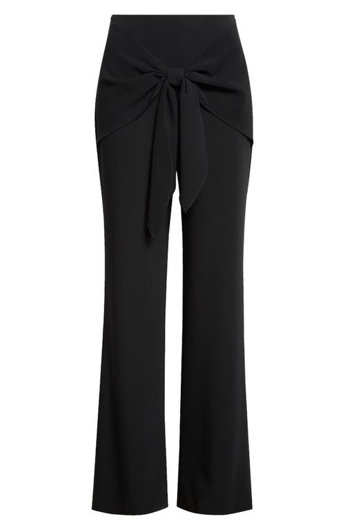 Cinq À Sept Lilas Tie Front Flare Leg Pants In Black