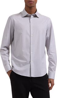 Bugatchi James OoohCotton® Geometric Print Button-Up Shirt