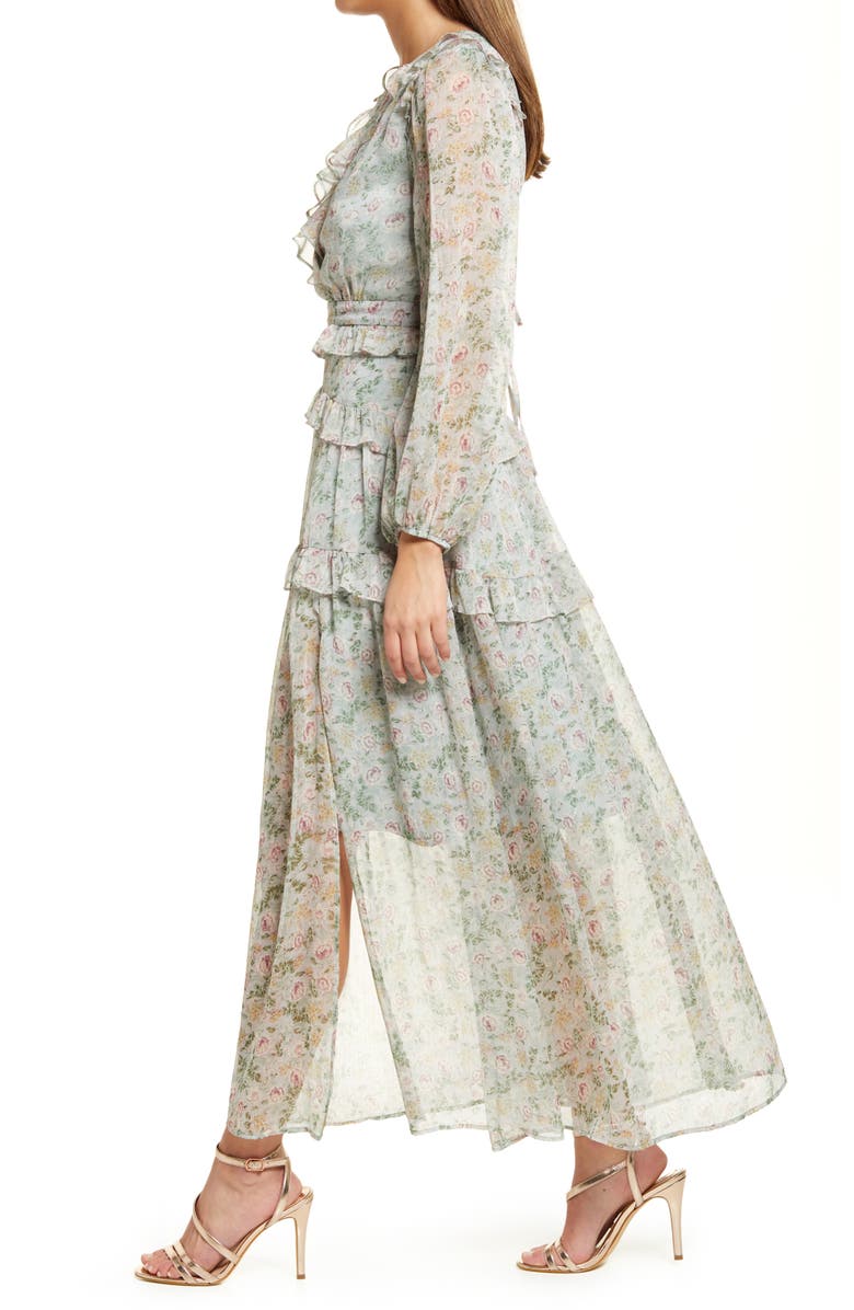 FLORET STUDIOS Ruffle Maxi Dress, Alternate, color, 