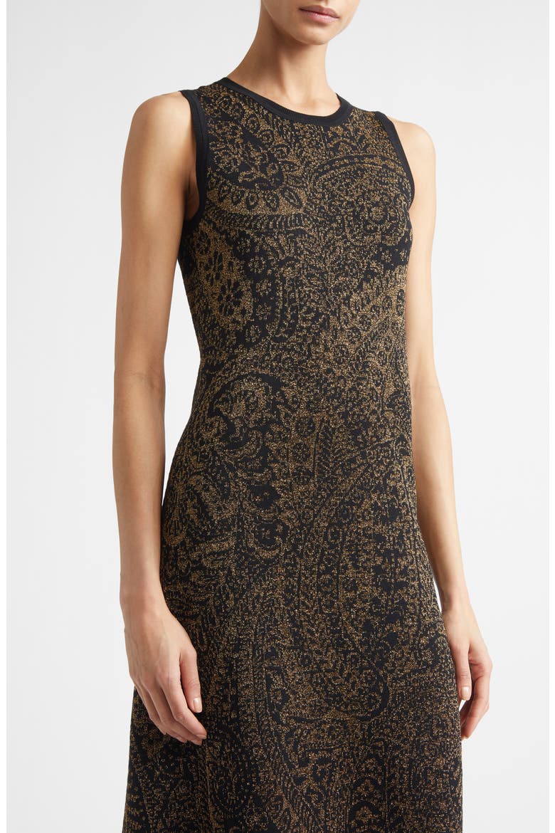 Metallic Paisley Knit Dress, Alternate, color, MULTICOLOR BLACK BASE