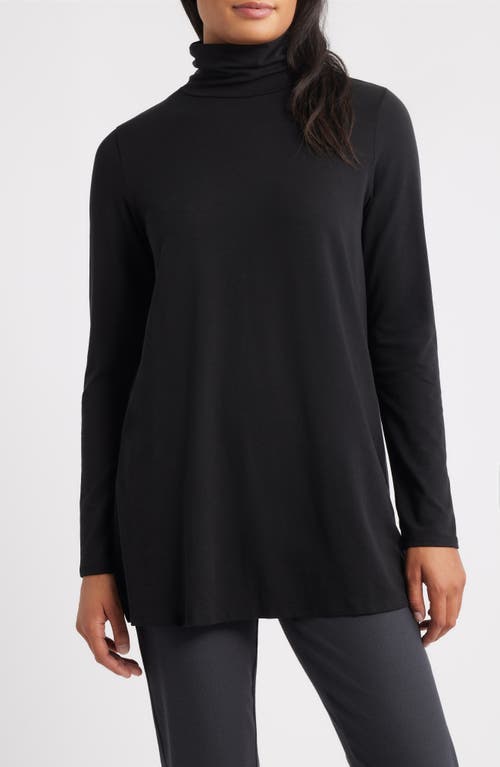 Eileen Fisher Turtleneck Tunic In Black