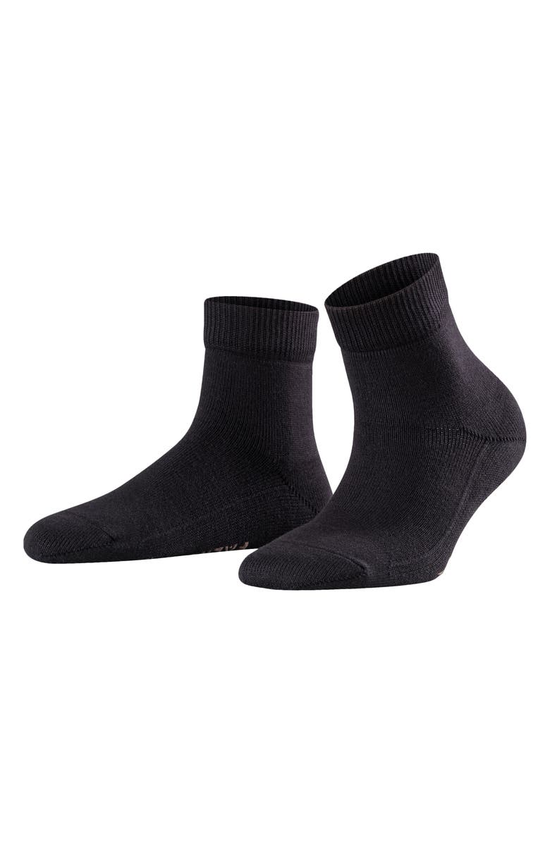 Falke Light Cuddle Pad Crew Socks, Main, color, Black