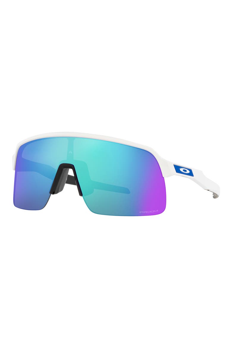 Sutro Lite 139mm Prizm™ Wrap Shield Sunglasses, Alternate, color, WHITE/ PRIZM SAPPHIRE