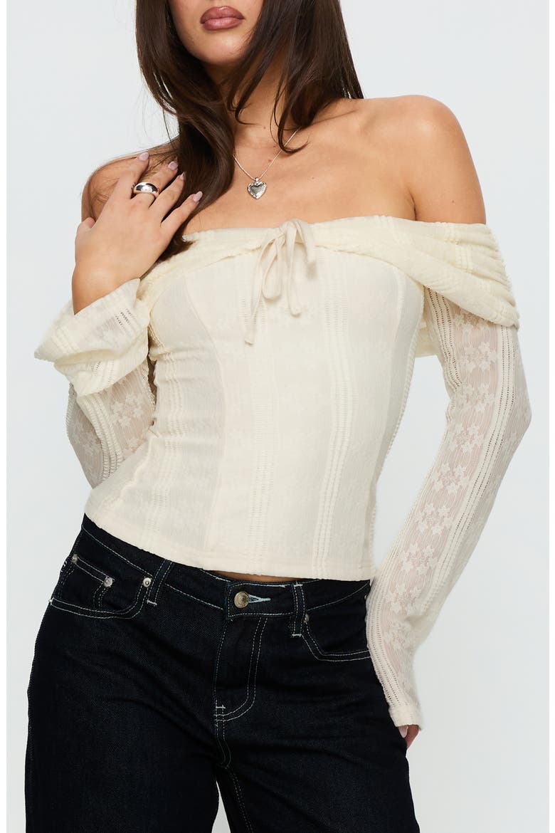 Colettie Off the Shoulder Top, Main, color, CREAM