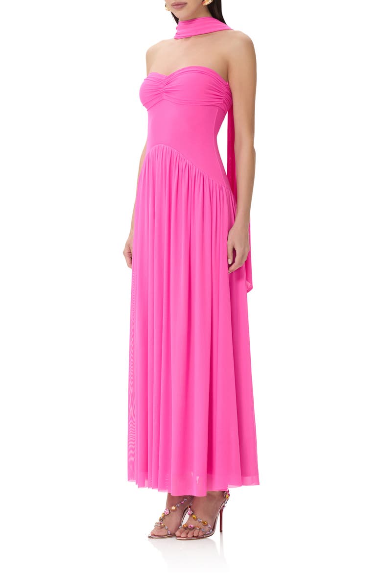 Rori Scarf Maxi Dress, Alternate, color, BRILLIANT PINK