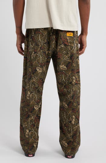 Real Tree Print Cotton Canvas Chef Pants