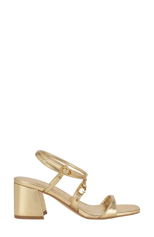 Guess Galeon Ankle Strap Sandal In Gold