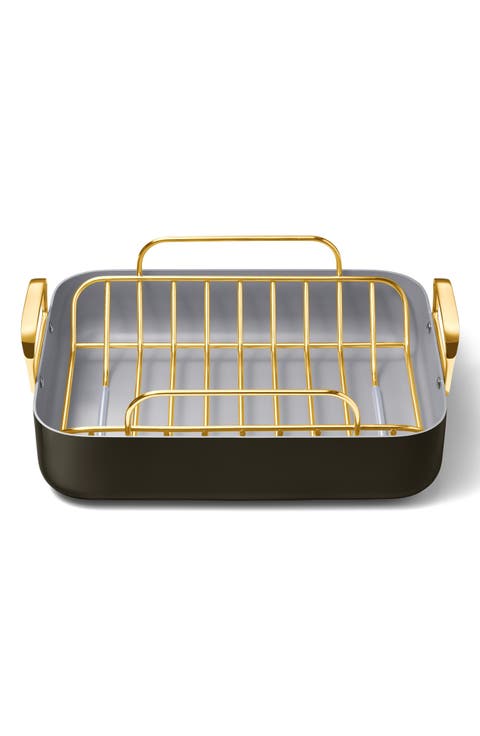 Ceramic Nonstick Roasting Pan & Wire Rack