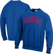 Champion Men's Champion Royal Kansas Jayhawks Arch Reverse Weave Pullover Sweatshirt
