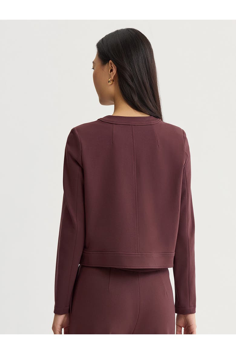 Heritage LuxeStretch Ponte Sport Jacket, Alternate, color, Mahogany
