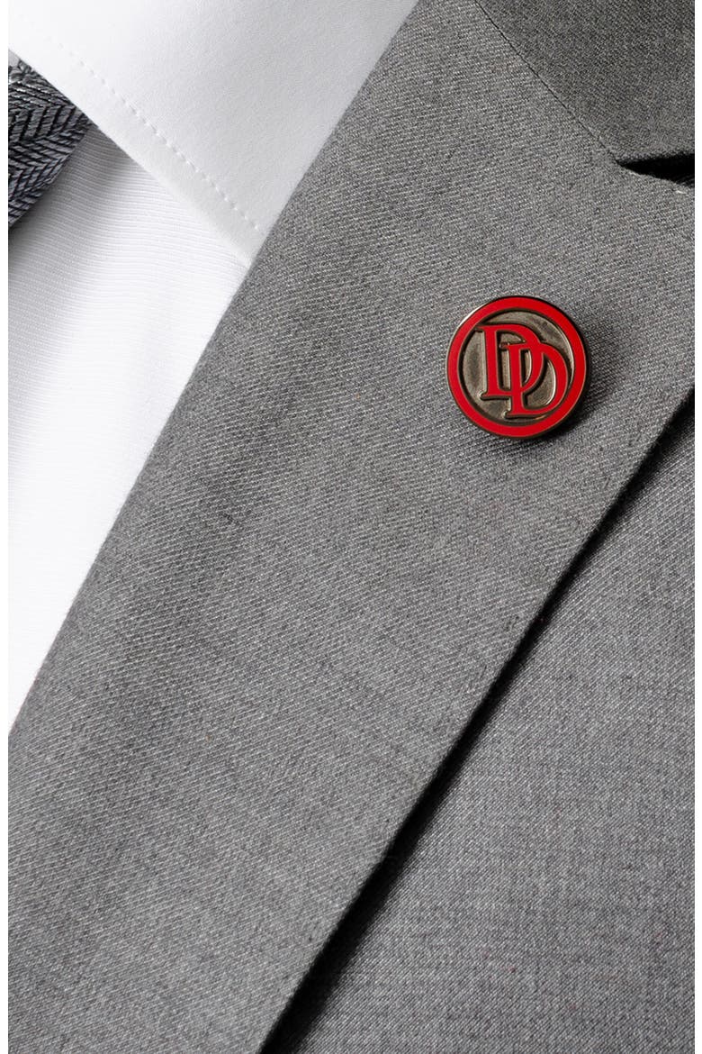 Daredevil Lapel Pin, Alternate, color, RED