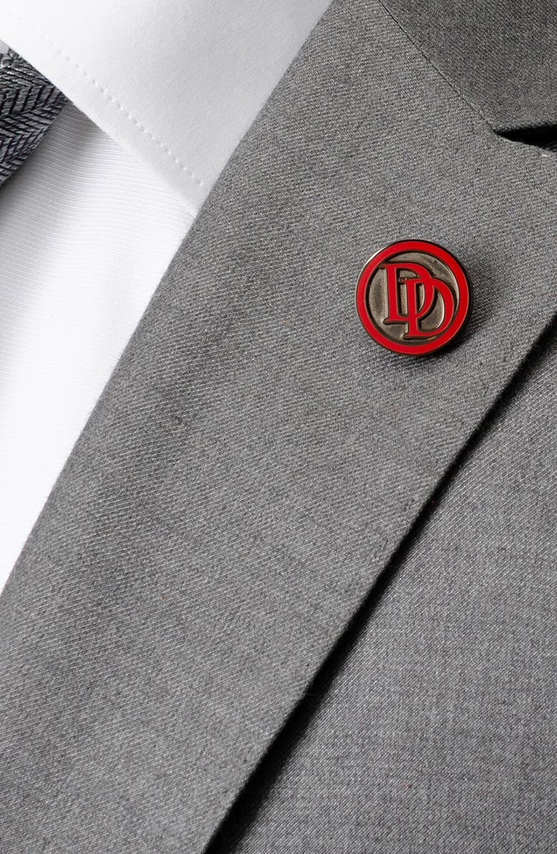 Cufflinks, Inc. Daredevil Lapel Pin, Alternate, color, Red