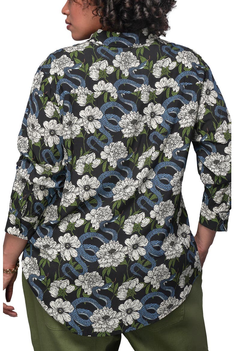 The Empower Long Sleeve Button Up, Alternate, color, GARDEN SNAKE OAT