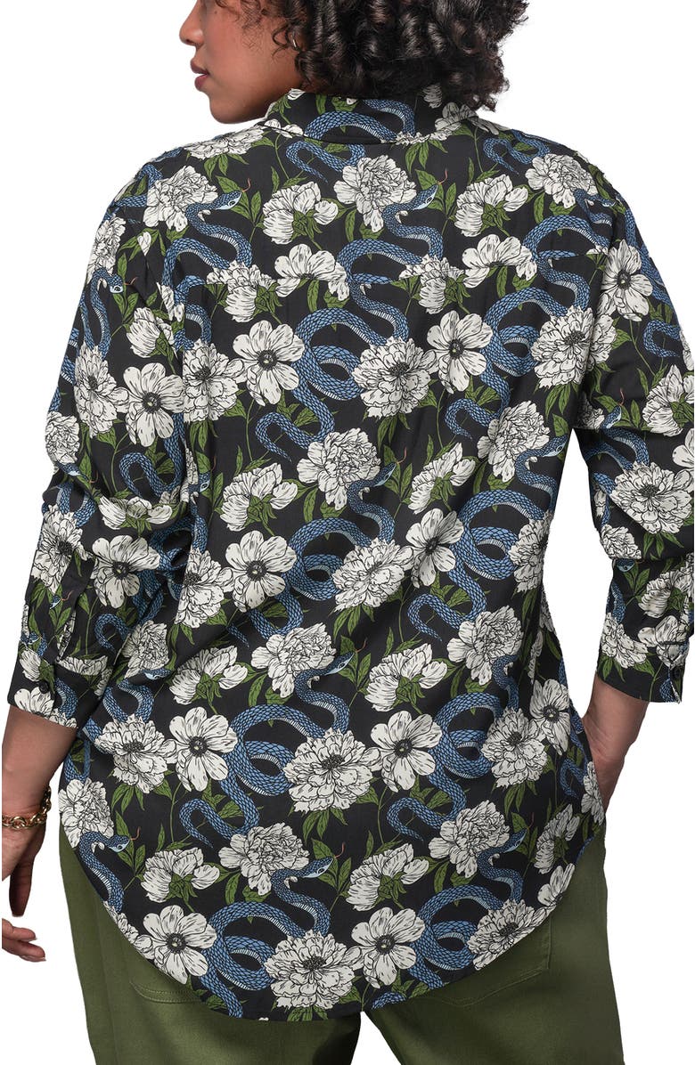WILDFANG The Empower Long Sleeve Button Up, Alternate, color, Garden Snake Oat