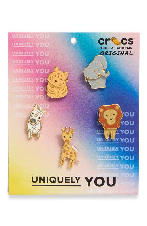 Kids' Assorted 5-Pack Enamel Safari CROCS Shoe Charms