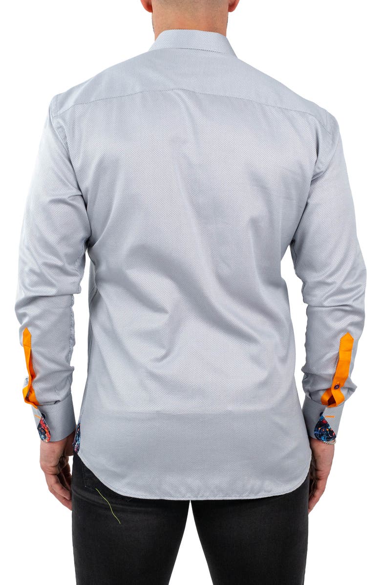 Maceoo Einstein Jacqslate Grey Button-Up Shirt, Alternate, color, Grey
