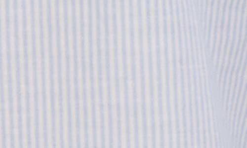 Lucky Brand Eyelet Cotton Button-up Top In Blue Stripe