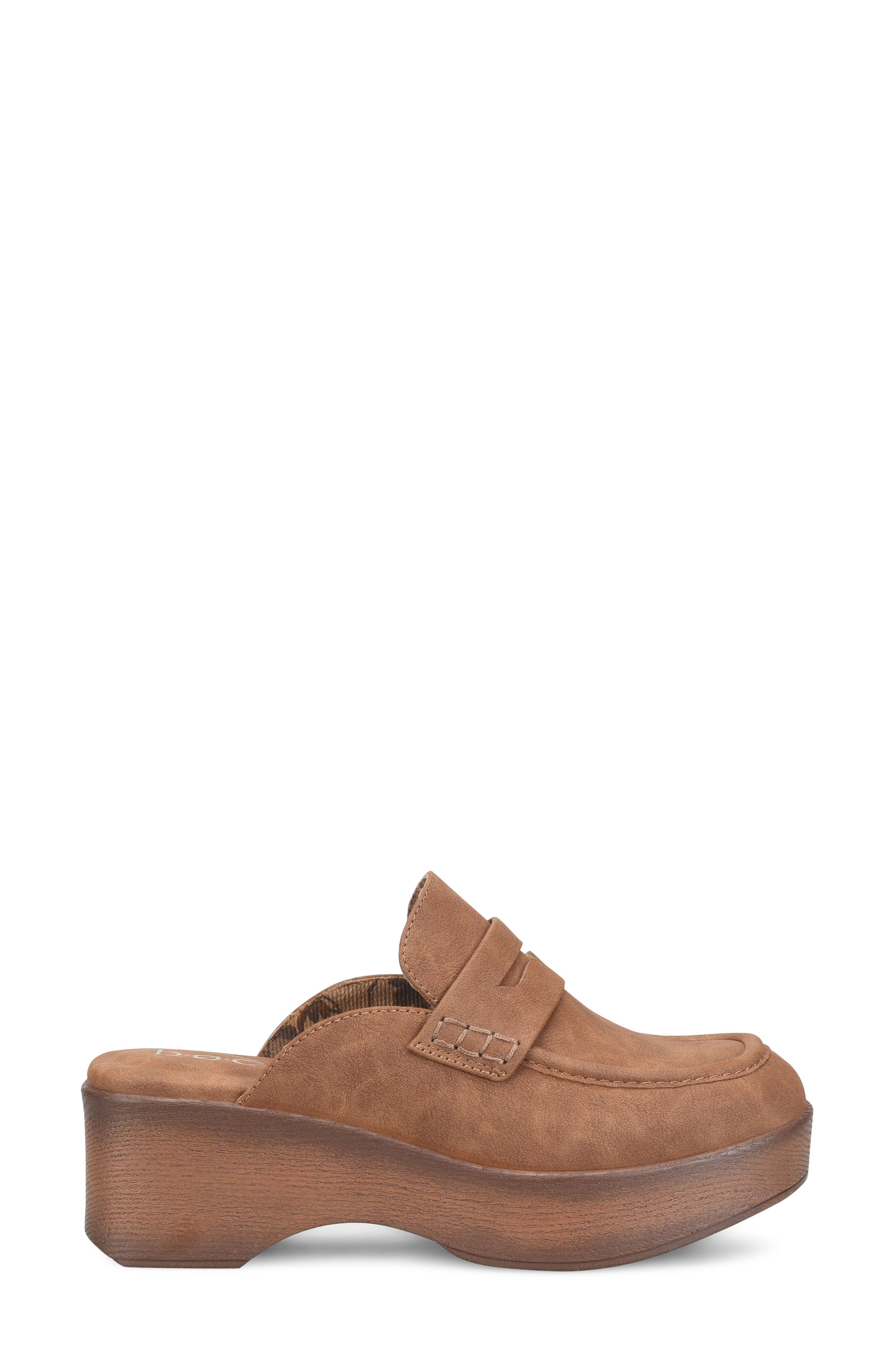 Amabella Faux Leather Mule, Alternate, color, BROWN NUBUCK