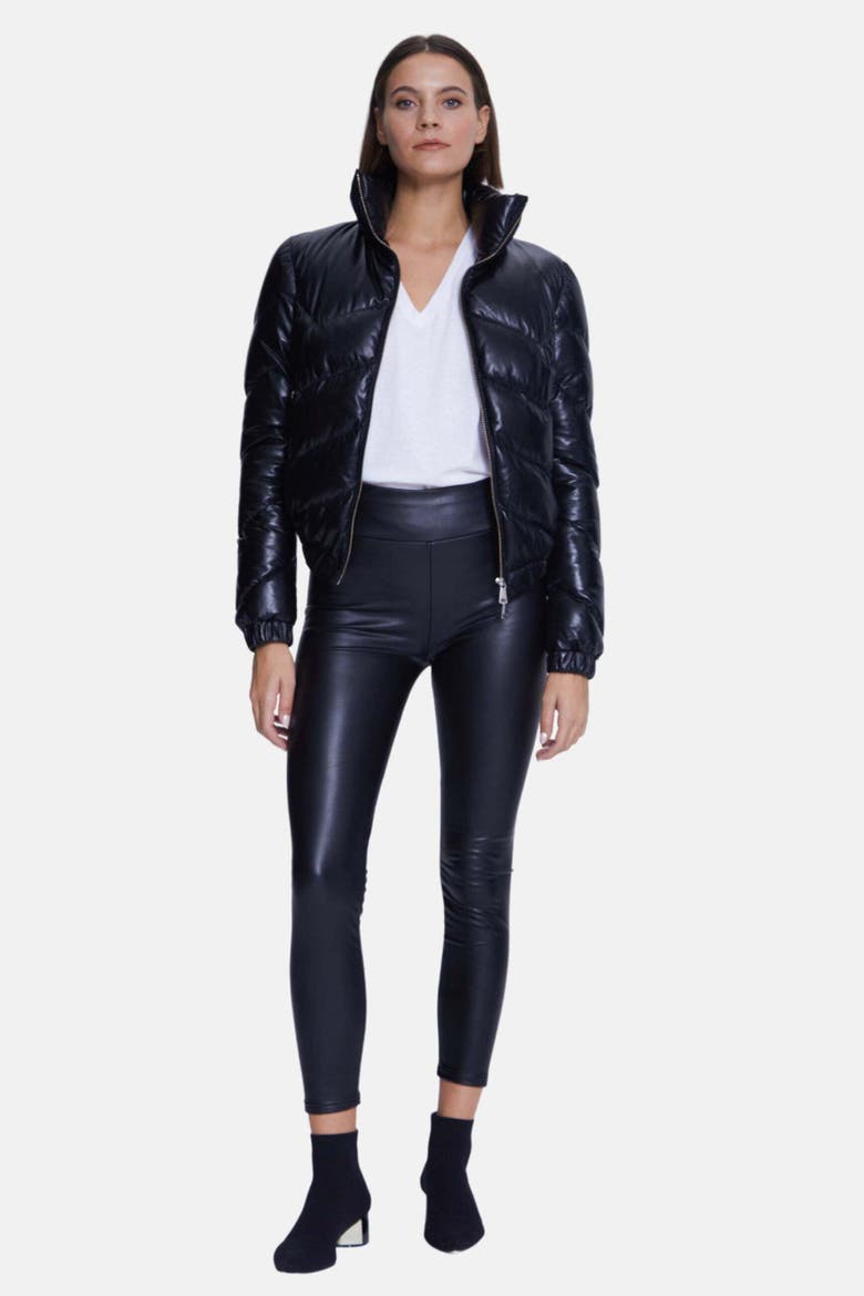 Octavia Leather Jacket, Alternate, color, Black