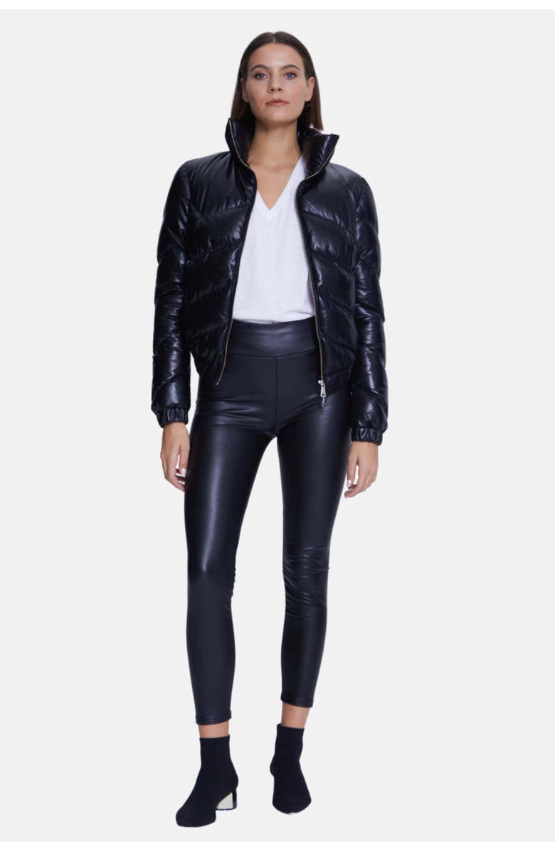FURNIQ UK Octavia Leather Jacket, Alternate, color, Black