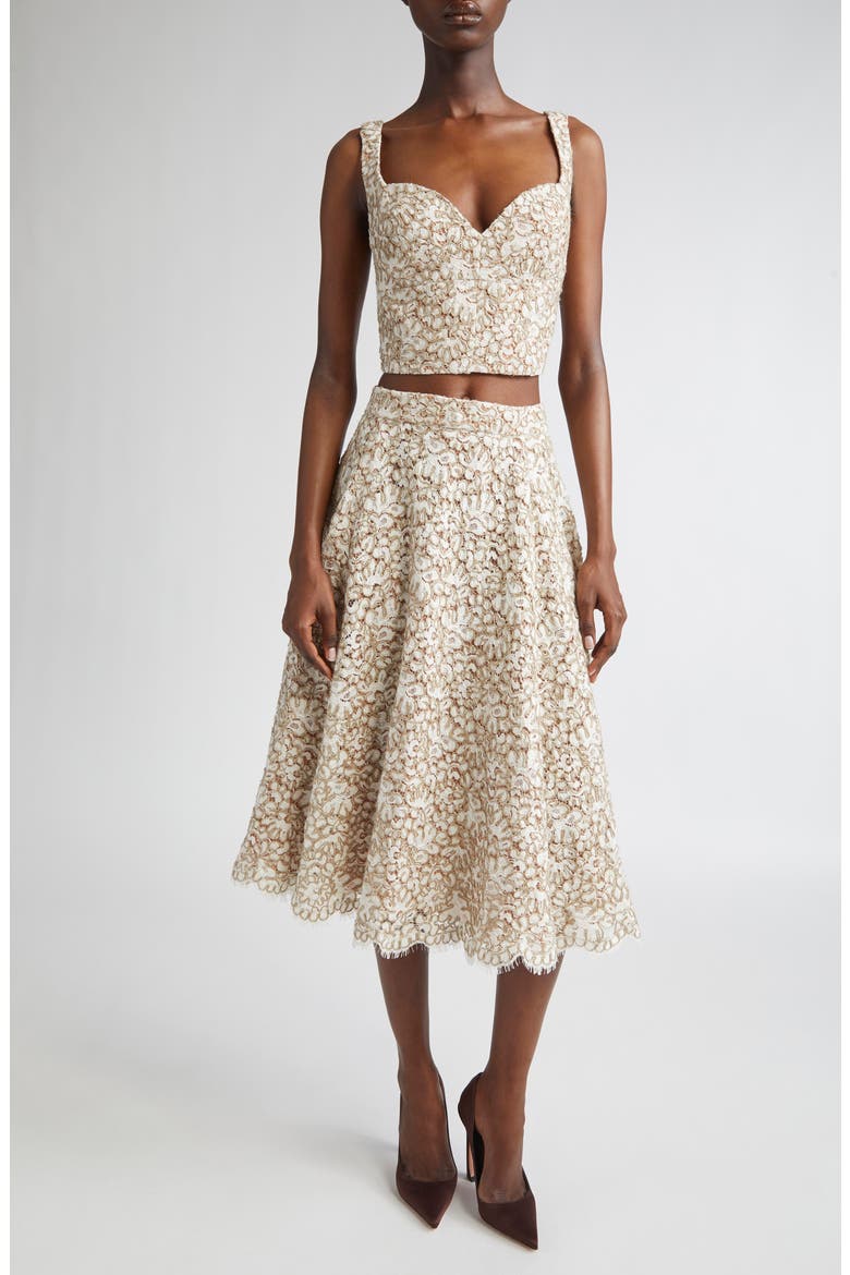Soutache Lace Circle Skirt, Alternate, color, HEMP/ ECRU