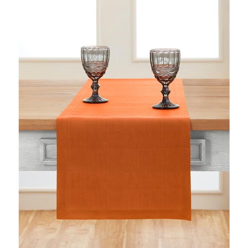 Solino Home Linen Table Runner In Orange