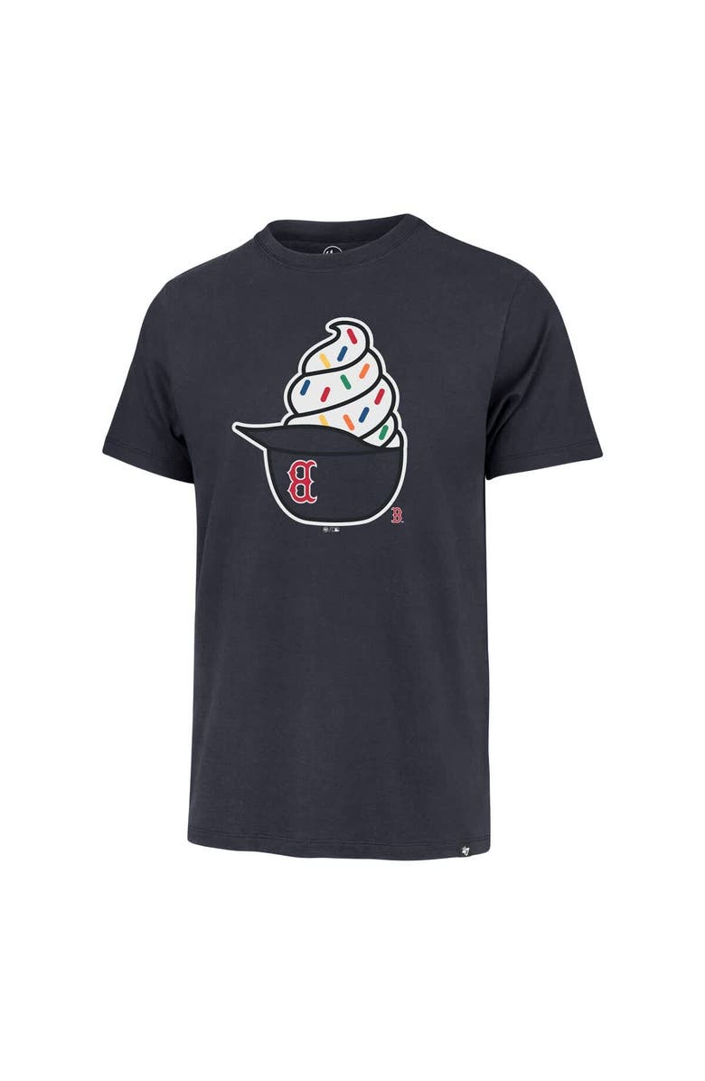 '47 Men's '47 Navy Boston Red Sox Ice Cream Helmet Franklin T-Shirt, Alternate, color, Navy