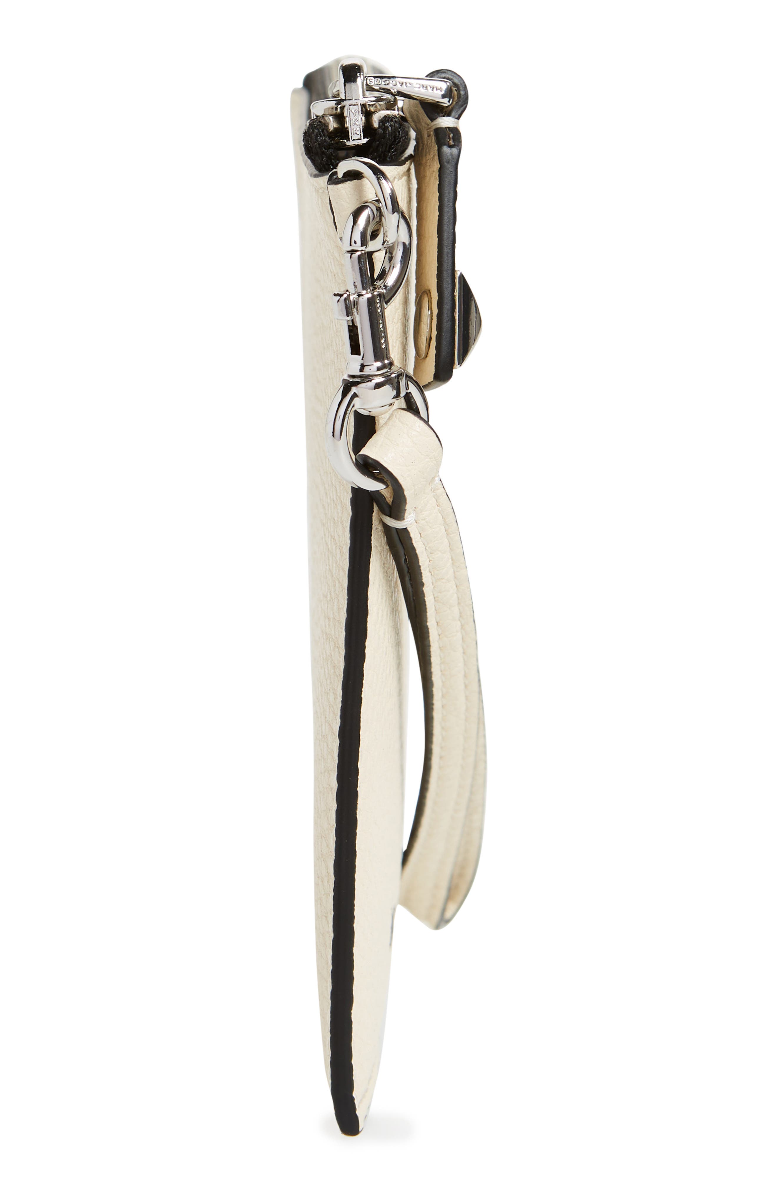 Zip Around Wristlet Card Case, Alternate, color, MARSHMALLOW