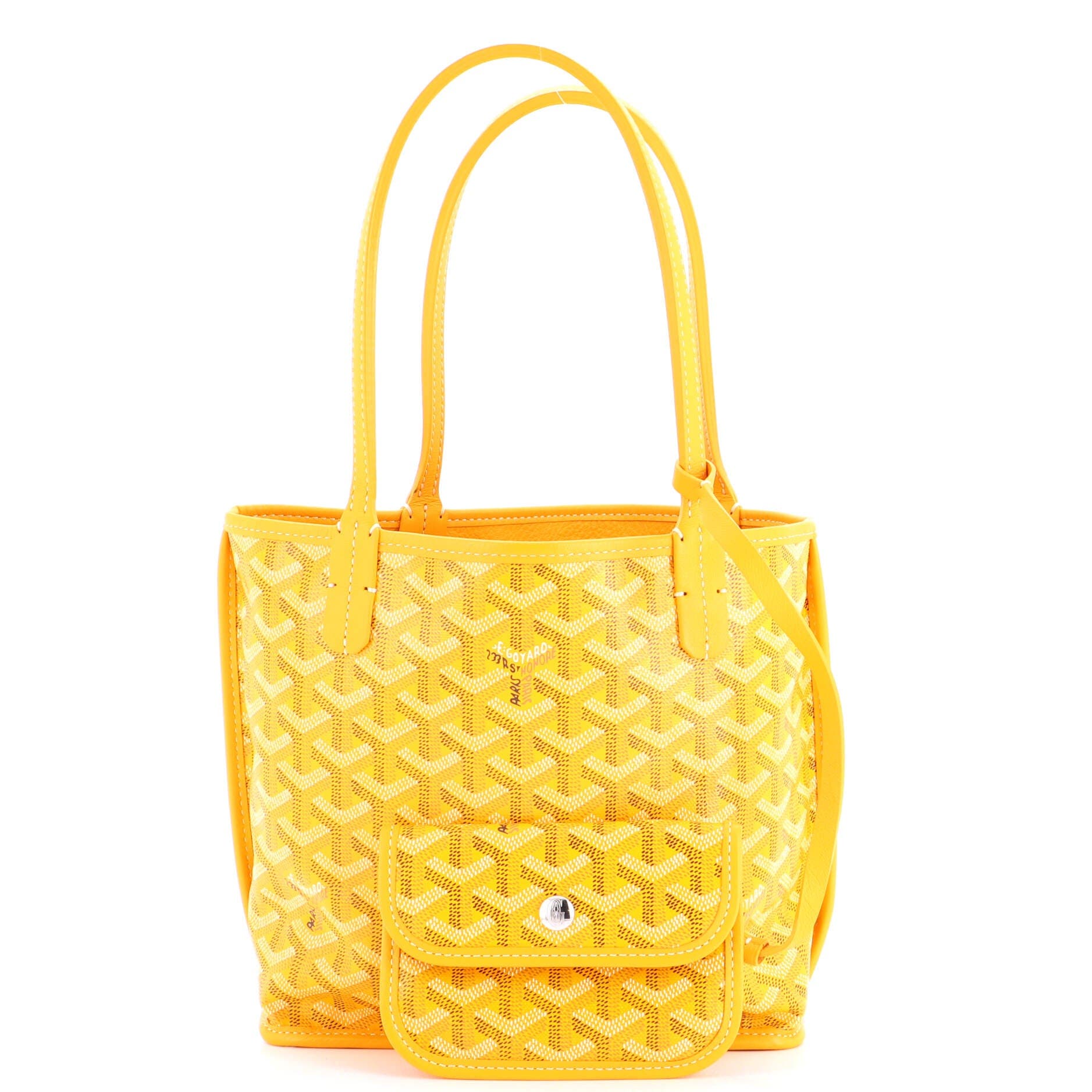 Pre-Owned Goyard Anjou Reversible Tote Coated Canvas Mini, Alternate, color, Orange
