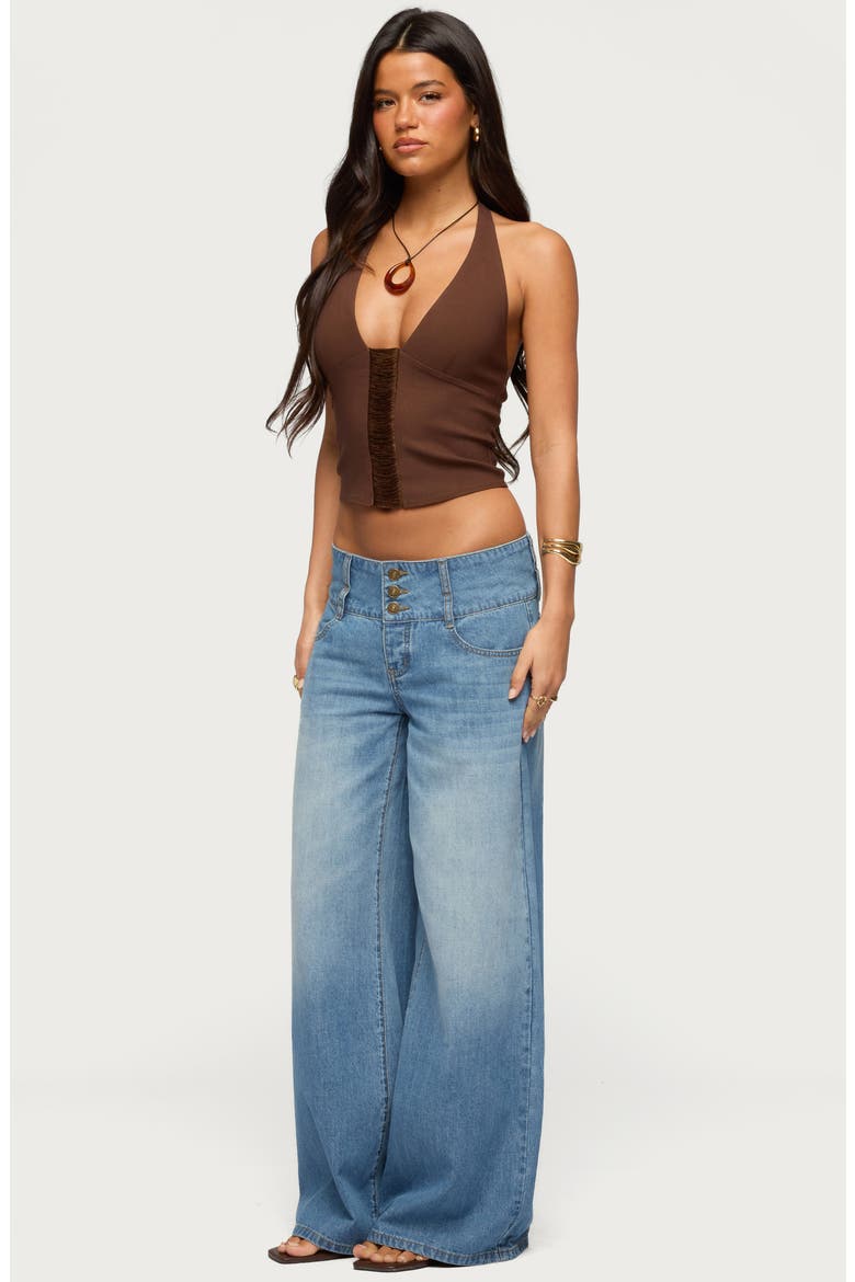 Wide Waist Low Rise Baggy Jeans, Alternate, color, LIGHT-BLUE