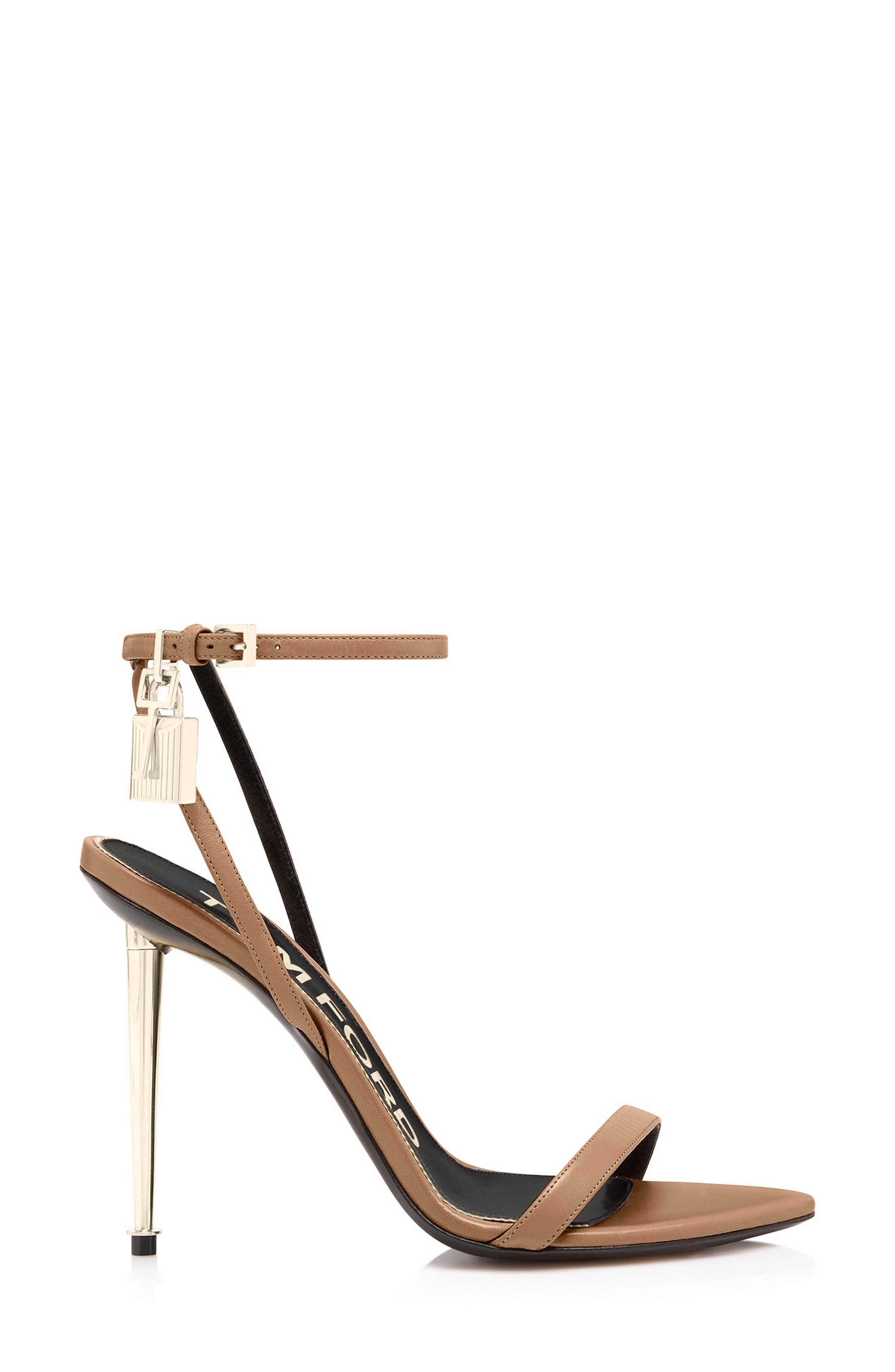 TOM FORD Padlock Pointy Toe Sandal, Alternate, color, Rhum