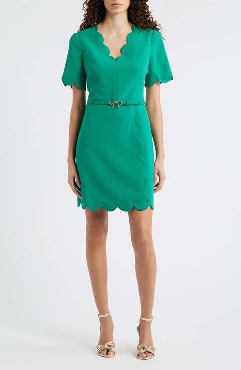 Scallop Sheath Dress