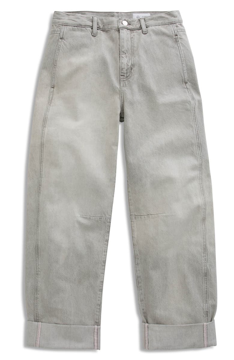 AG Mercer Cuffed High Waist Barrel Jeans, Alternate, color, Sensory
